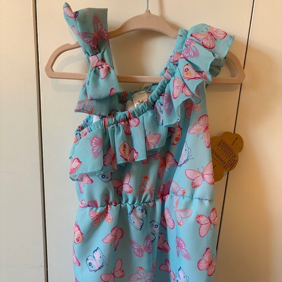 Blue Butterfly Romper - Picture 1 of 3